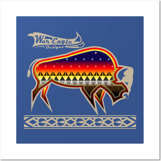 Protecting the people Gray Buffalo Wall Art by melvinwareagle